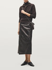 Small nappa leather bag with compartments