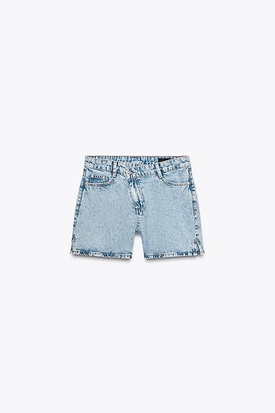 Z1975 HIGH-WAISTED CROSSOVER WAIST DENIM SHORTS