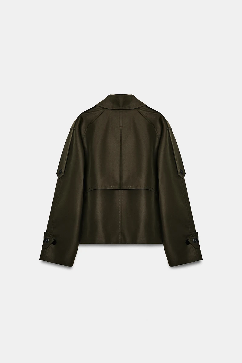 WATER REPELLENT SHORT TRENCH COAT ZW COLLECTION