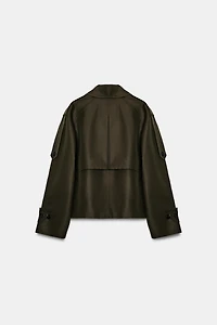 WATER REPELLENT SHORT TRENCH COAT ZW COLLECTION