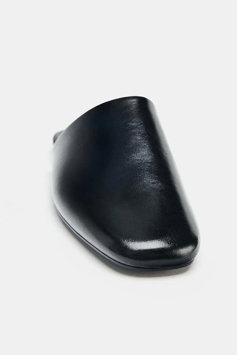 LEATHER MULE SHOES