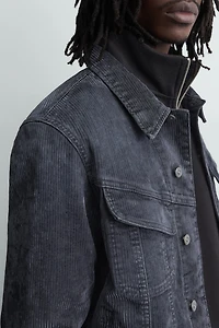 VESTE COURTE EN VELOURS CÔTELÉ