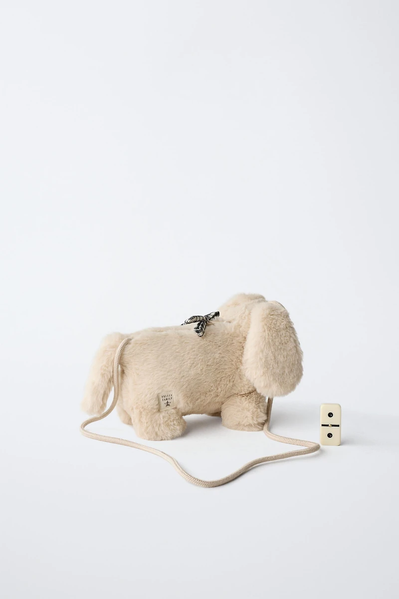FAUX FUR PUPPY BAG