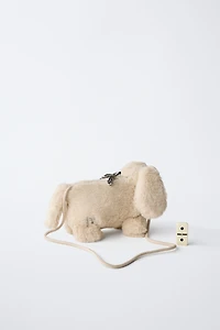 FAUX FUR PUPPY BAG