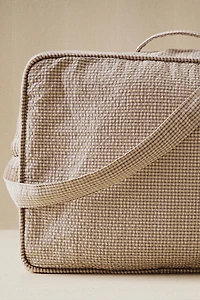 CHILDREN'S TRAVEL SUITCASE WITH A GINGHAM PATTERN