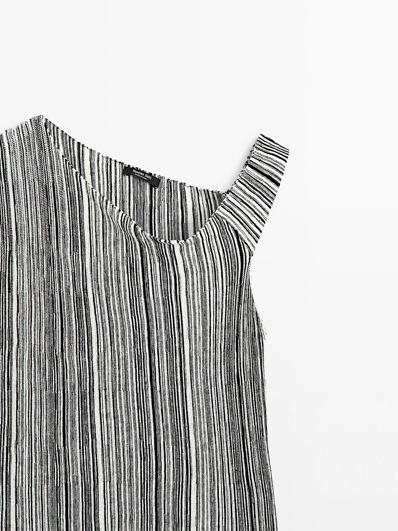 Top en maille à rayures