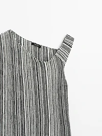 Top en maille à rayures
