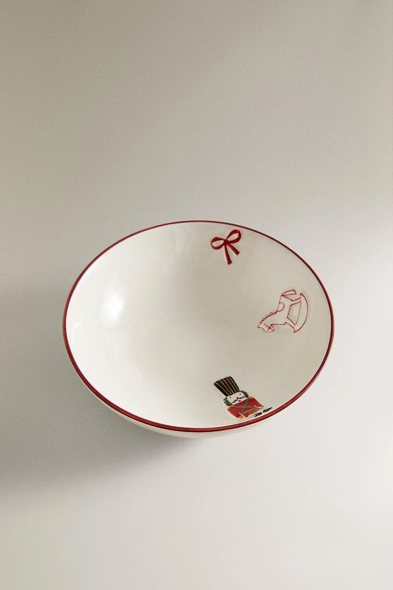 CHILDREN'S STONEWARE CHRISTMAS BOWL