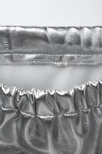 JUPE MÉTALLISÉE AVEC LACETS