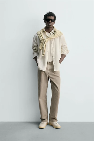 REGULAR FIT HEMP-COTTON SHIRT