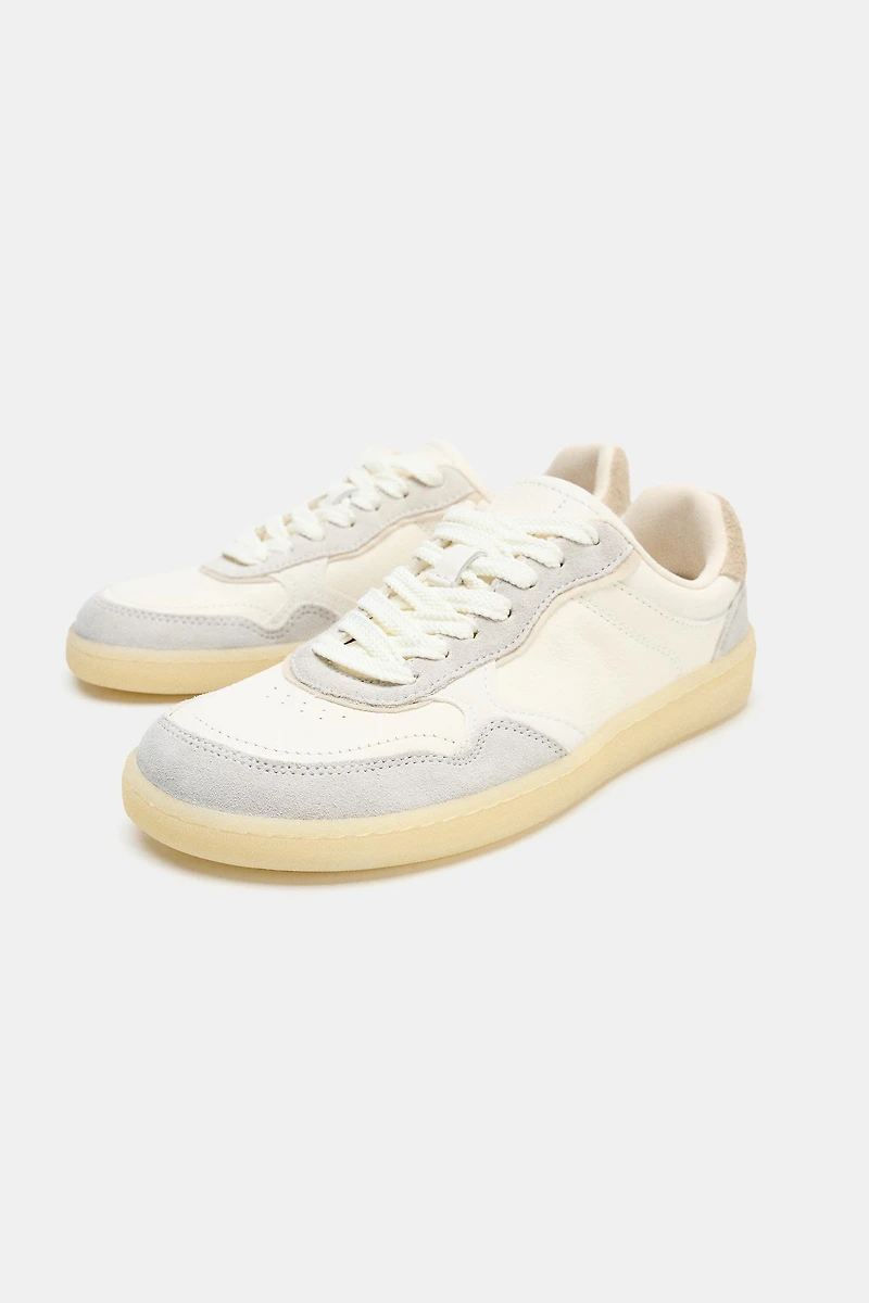 COMBINATION LEATHER BAREFOOT SNEAKERS