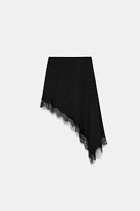 ASYMMETRIC LACE SKIRT ZW COLLECTION