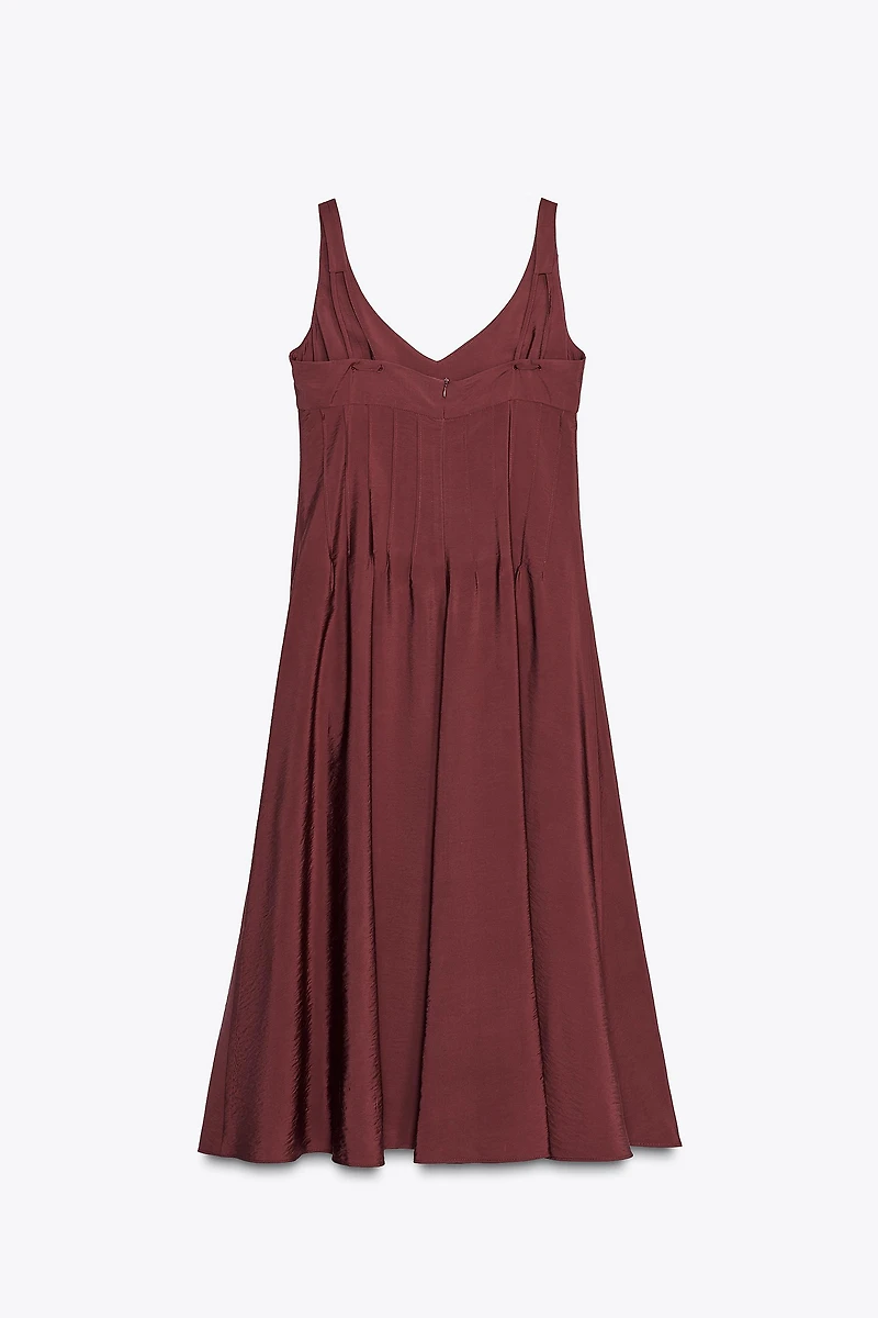 PINTUCK MIDI DRESS