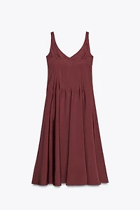PINTUCK MIDI DRESS