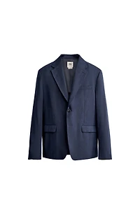 LINEN - WOOL REGULAR FIT SUIT BLAZER