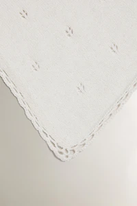 POINTELLE COTTON BABY BLANKET