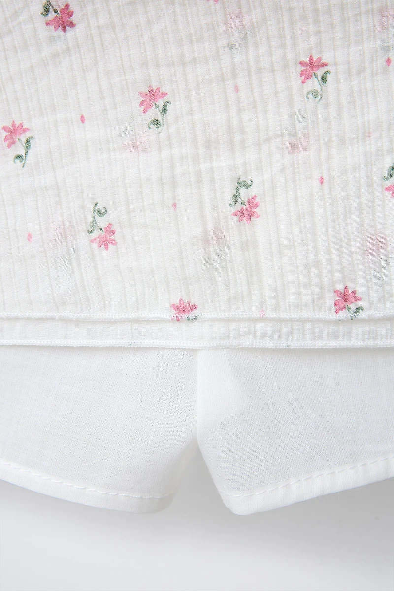 FLORAL RUFFLED SKORT