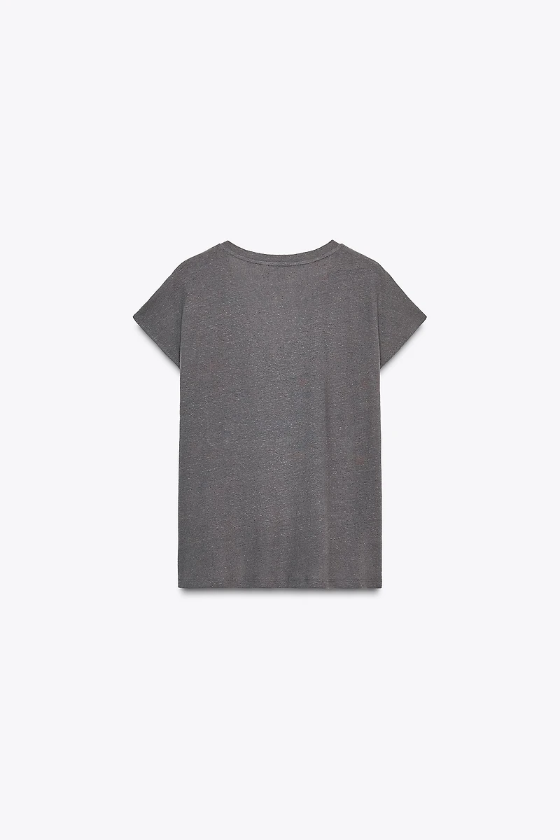 T-SHIRT AVEC COTON - LIN