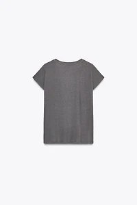 T-SHIRT AVEC COTON - LIN