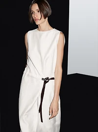 Robe midi avec ceinture
