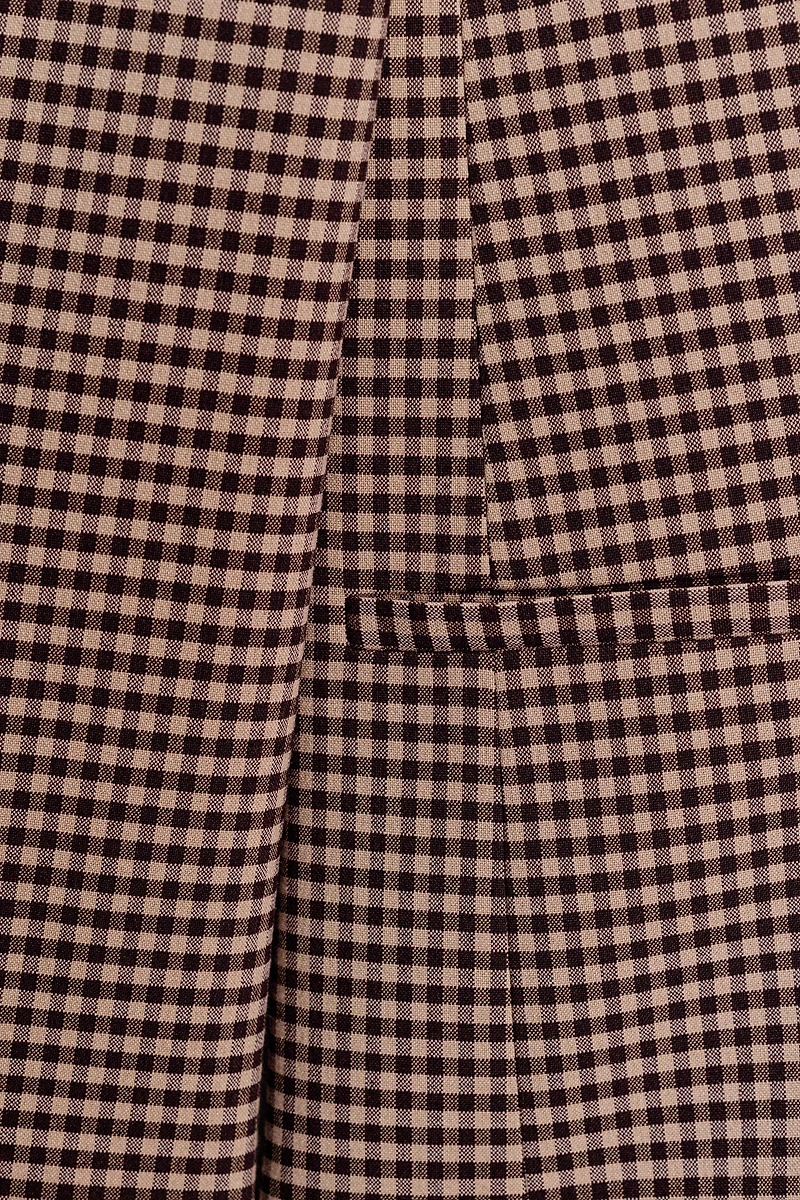 OVERSIZED PLAID DOUBLE-BREASTED BLAZER