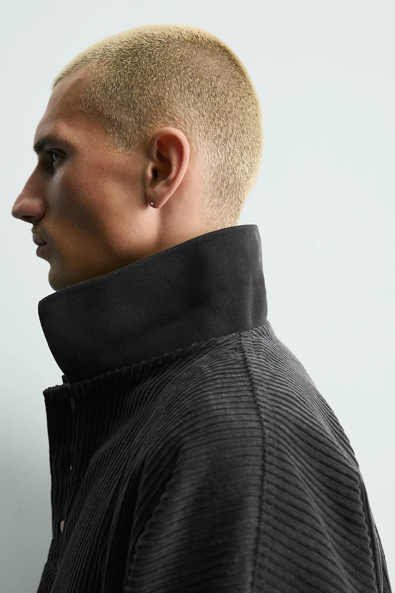 POLO EN VELOURS CÔTELÉ BRODÉ