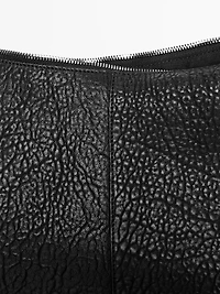 Nappa leather bucket bag