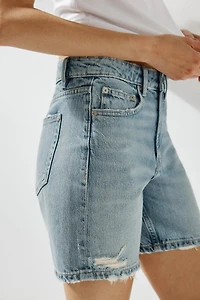 MID-RISE TRF DENIM SHORTS