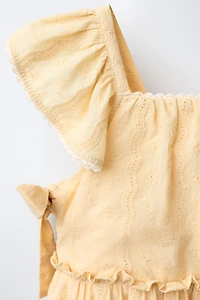 BOW LACE TRIM DRESS