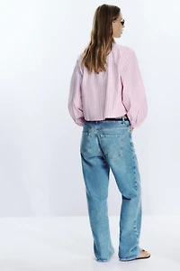 STRIPED POPLIN SHIRT WITH TIES