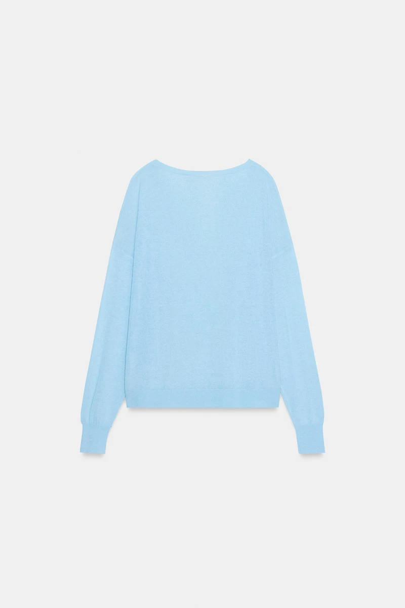 PULL EN MAILLE FINE COL V