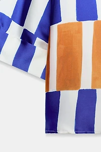 OVERSIZED SATIN-STRIPED SHIRT