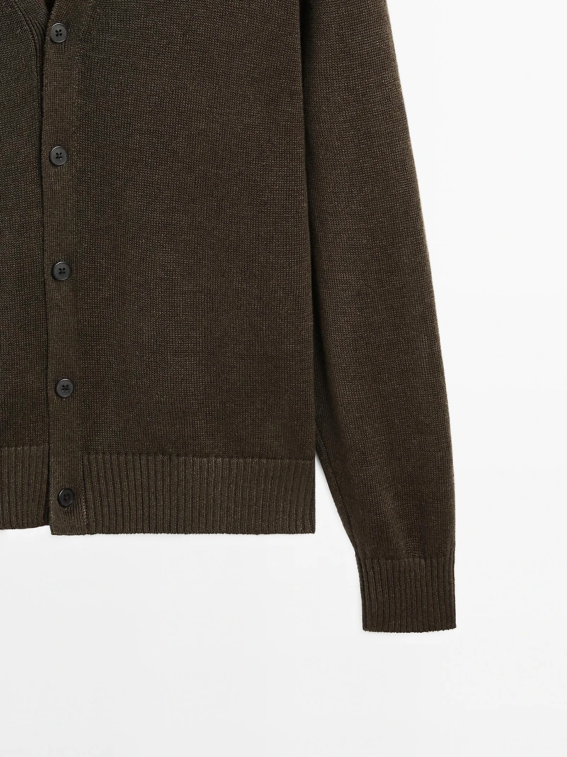 Cardigan en lin mélangé