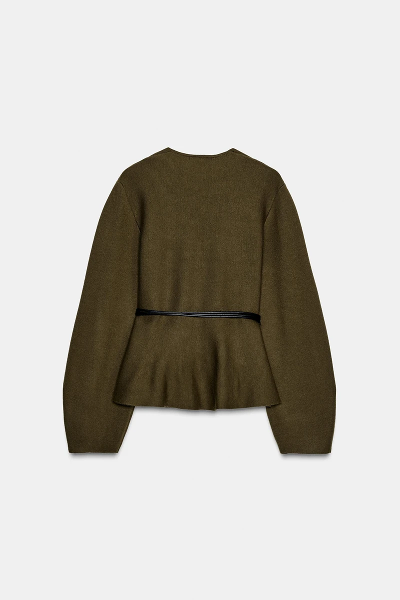 BELTED CARDIGAN
