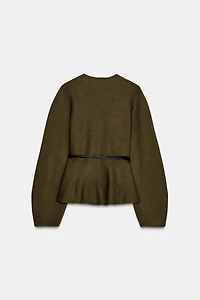 BELTED CARDIGAN