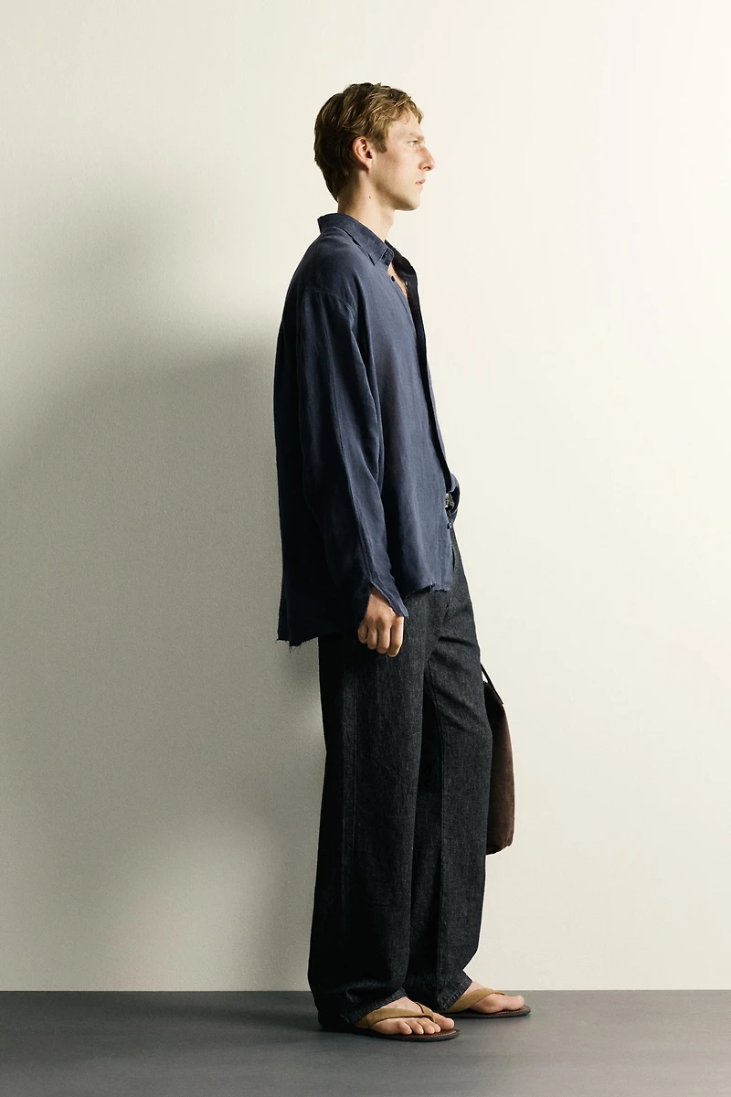 CHEMISE LÉGÈRE COUPE DÉCONTRACTÉE 100 % LIN