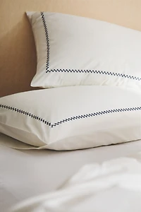 EMBROIDERED BORDER PILLOWCASE