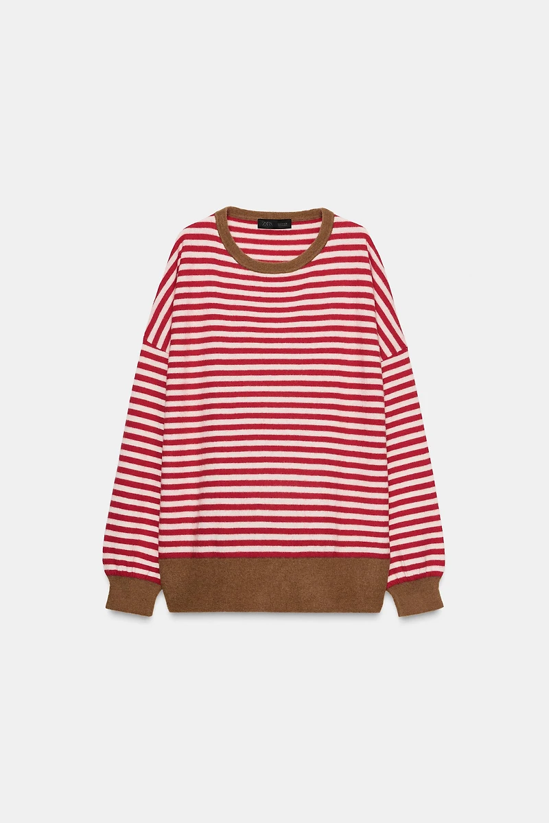 PULL 100 % LAINE À RAYURES