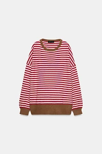 PULL 100 % LAINE À RAYURES