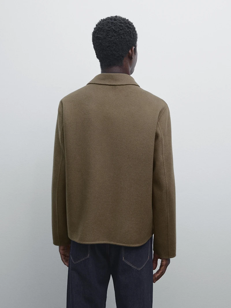 Blouson en laine mélangée