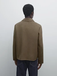 Blouson en laine mélangée