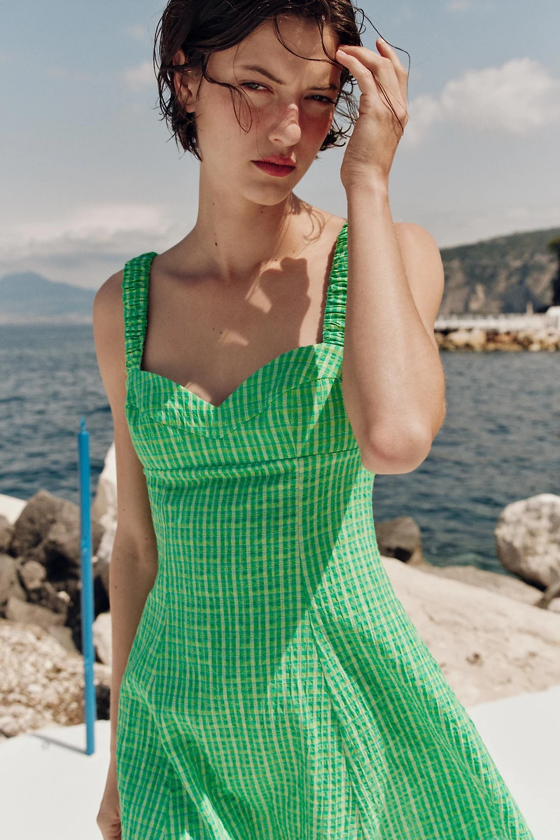 GINGHAM MINI DRESS