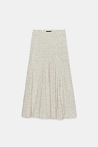POLKA DOT FLOWY MIDI SKIRT