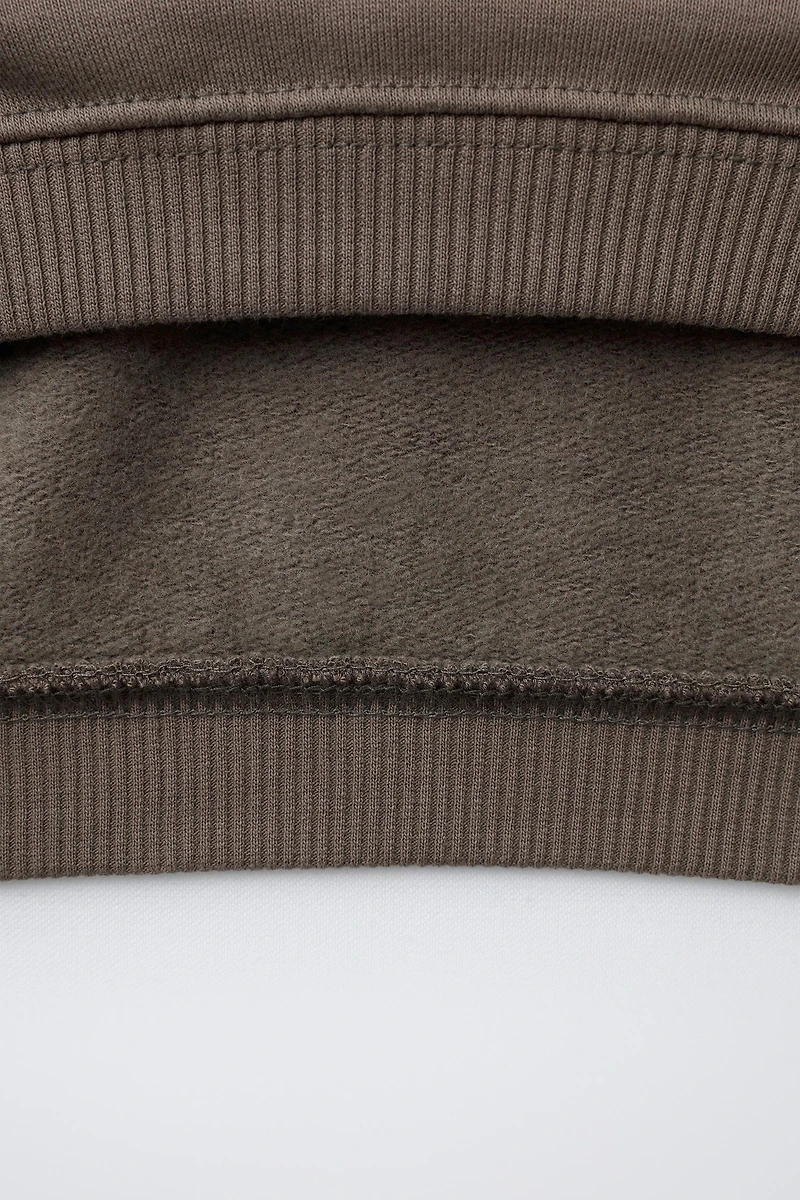 JOGGING SWEATSHIRT AND BASIC JOGGER PANTS SET WITH LABEL