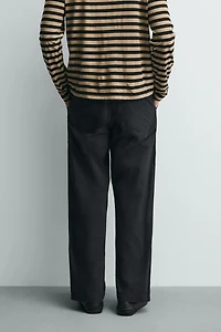 WASHED STRAIGHT FIT PANTS