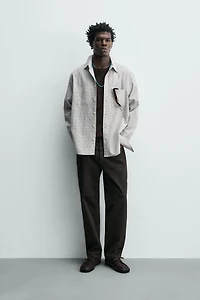 CHEMISE À CARREAUX TEXTURÉE