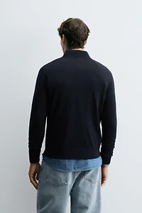 PULL 100 % LAINE COL BOUTONS
