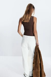 WIDE STRAP POLYAMIDE TOP