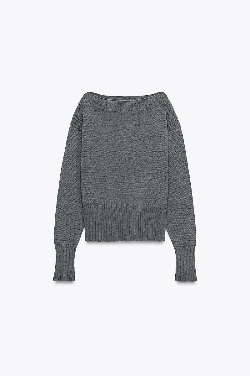 PULL EN MAILLE COL BATEAU