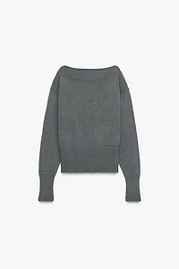 PULL EN MAILLE COL BATEAU